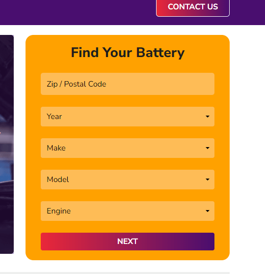 AutoBatteries Battery Search
