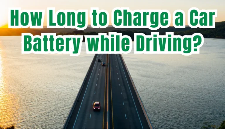 Cars are on the long bridge. How long to charge a car battery while driving?