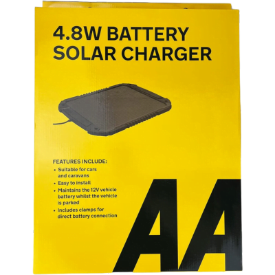 AA 4.8 Watts Car Solar Powered Battery Charger
