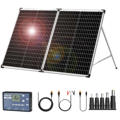 DOKIO 100 Watt Foldable Solar Charging Kit