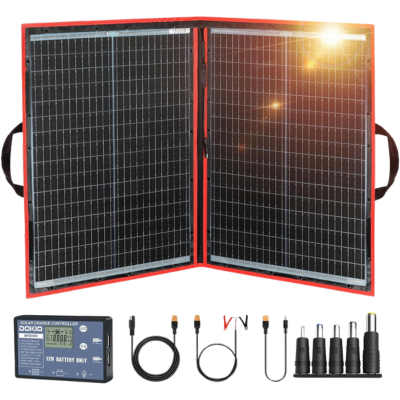 DOKIO 110W Foldable Solar Panel Kit